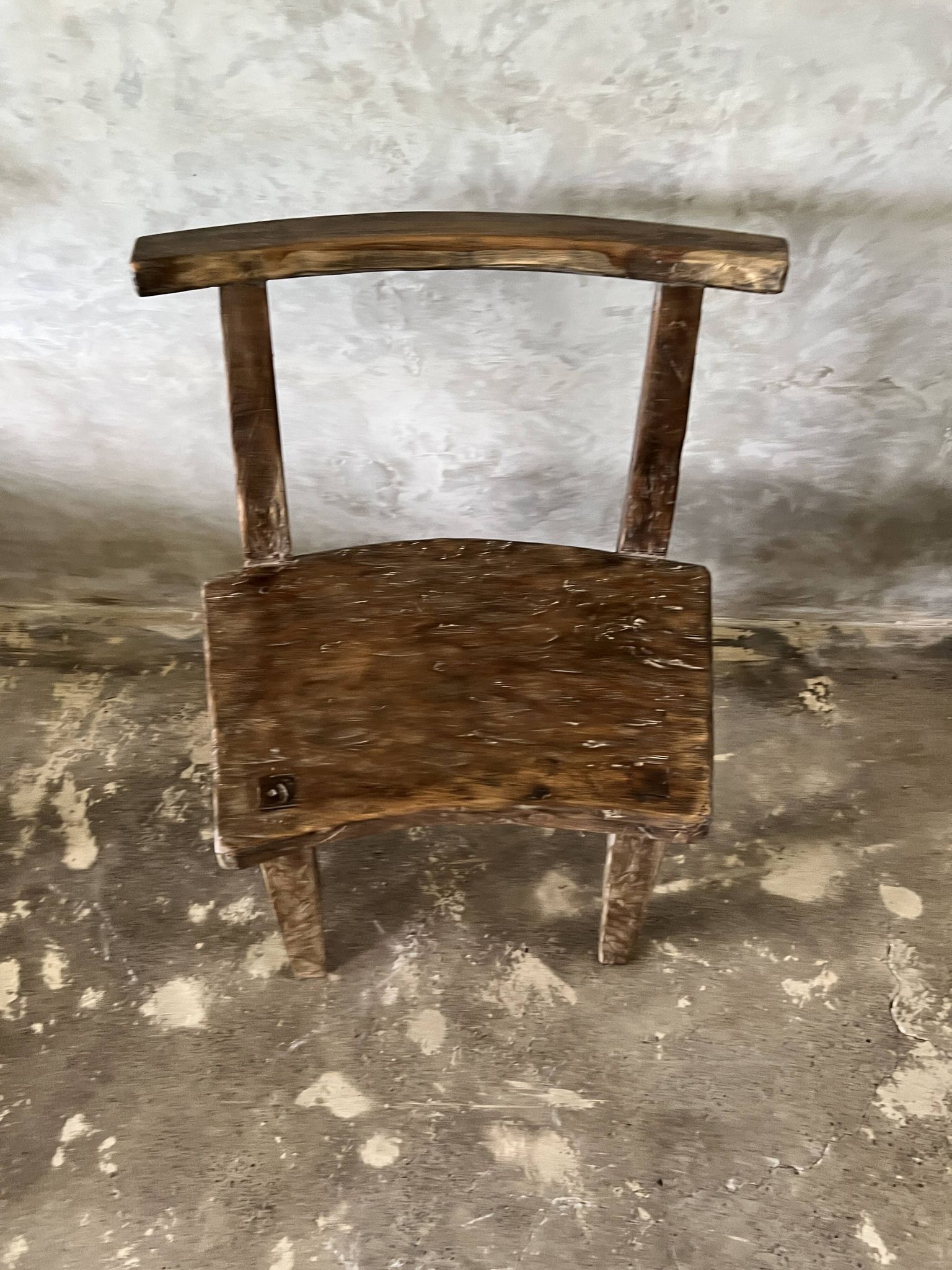 Large old teak chair or armchair H84 L60
