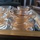 Set of 6 Gondolo cups and saucers in iridescent amber glass – design
