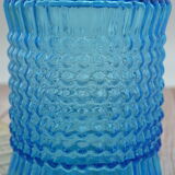 Vintage blue jar with relief