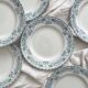 6 flat plates in iron earth “Athens” Saint Amand and Hamage