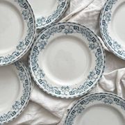 6 assiettes plates en terre de fer « Athènes » Saint Amand et Hamage