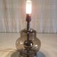Space Age table lamp base in glass and chrome metal - 1970s