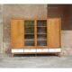 Wooden bookcase, drawers and doors