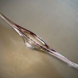 Flared cup in bubbled Murano crystal
