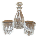 Carafe and 2 Whiskey glasses