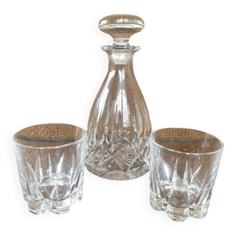 Carafe et 2 verres Whisky