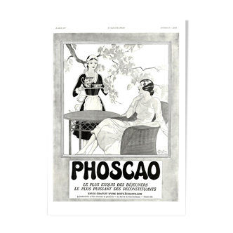 Affiche vintage années 30 Café Phoscao