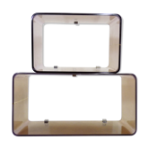 Lot of 2 Space Age wall shelves in smoked plexiglass 1970