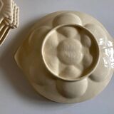 set of 6 oyster plates in ivory Gien earthenware 1960