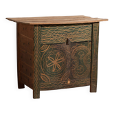 Commode verte ancienne de style primitif (vers 1920) #71