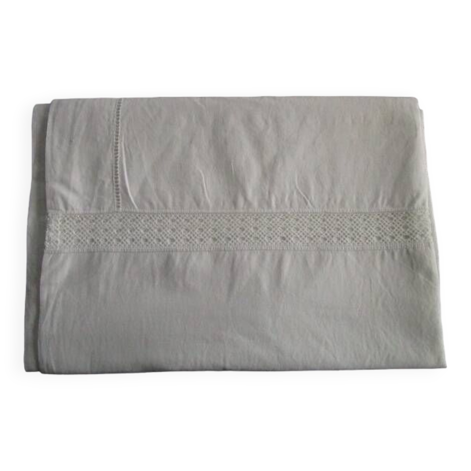 Old embroidered sheet, monogrammed: 310x225cm