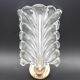 Art Decò Wall light Trasparent Murano Glass Leave by Barovier e Toso, 1950s