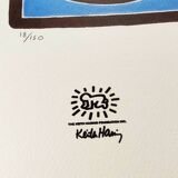 1990 Keith Haring Limited Edition Lithograph numbered in pencil.