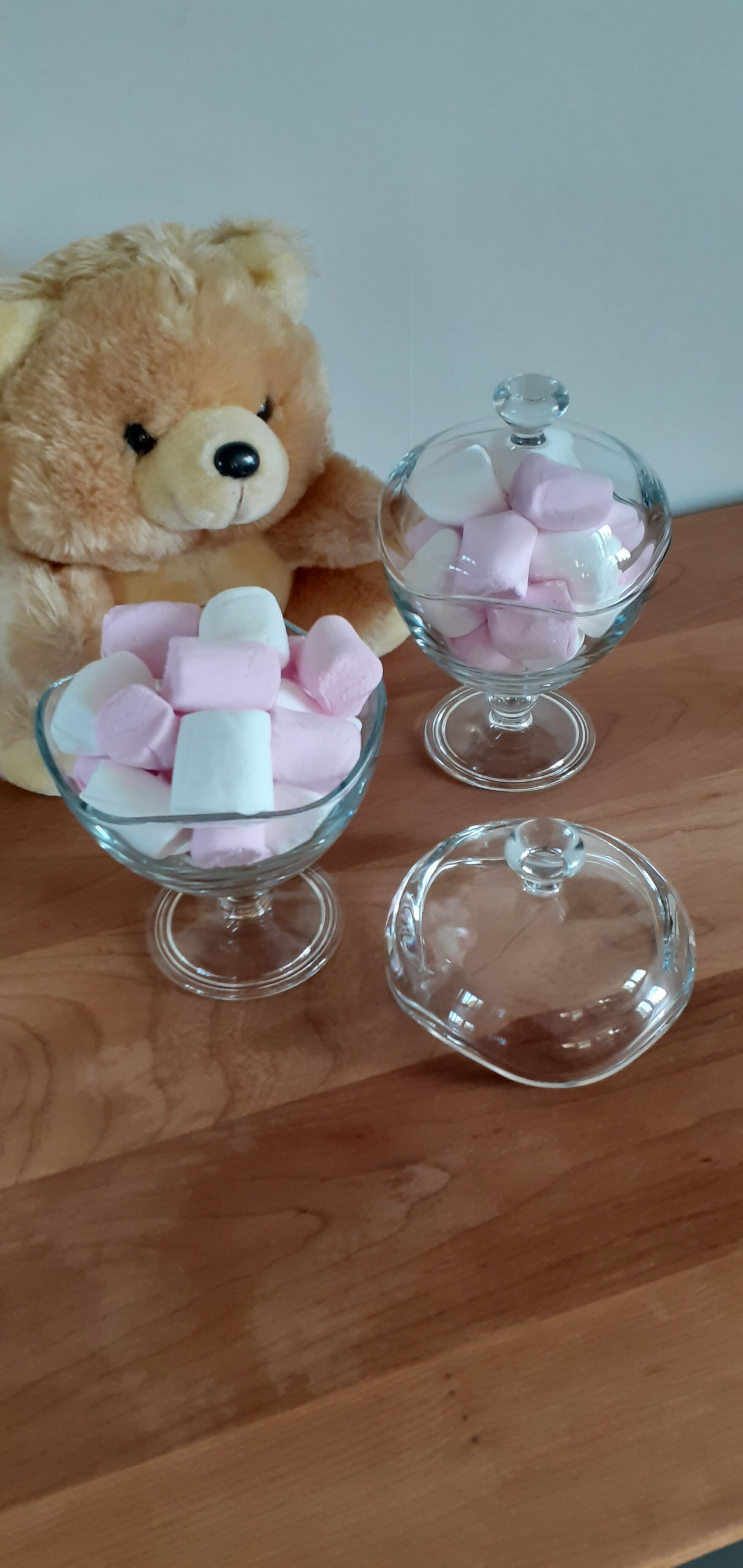 Set of 2 glass candy dispensers