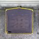 Vintage 80s yellow velvet armchair