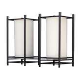 Pair of vintage Japanese style bedside lamps, 1980s
