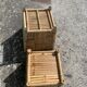 Lot of 2 bamboo pot covers