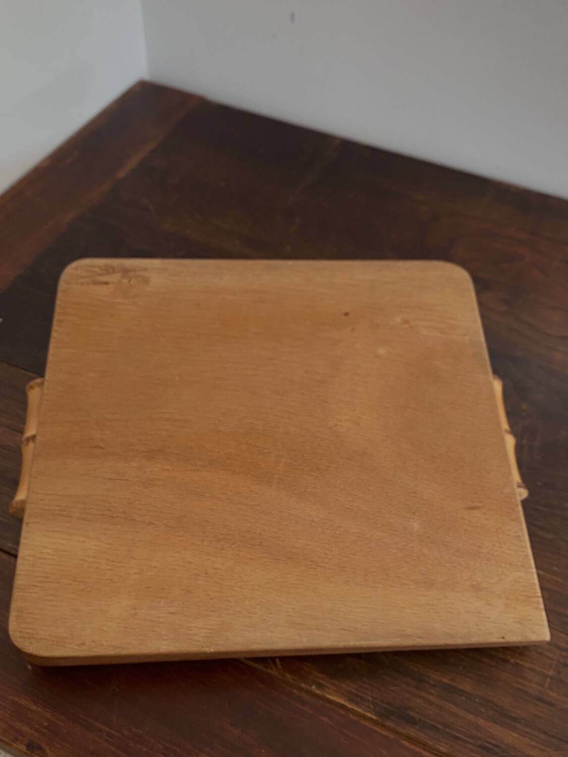 Wooden and bamboo glazed tray