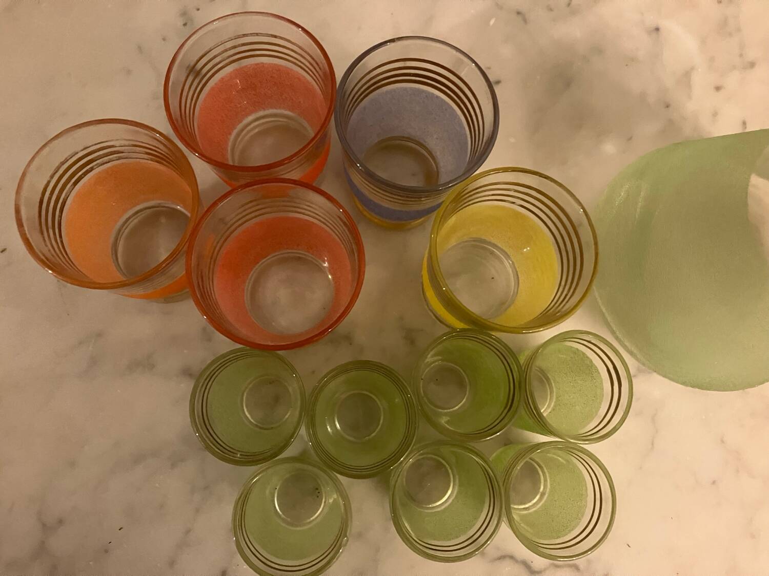 Old carafe + glasses service