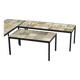 Three ceramic coffee tables by Les 2 Potiers, France, circa 1965