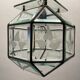 Etched Glass Light Pendant 1950’s