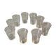 Lot de 9 verres à filets dorés