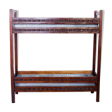 Solid wood and zinc planter