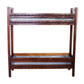 Solid wood and zinc planter