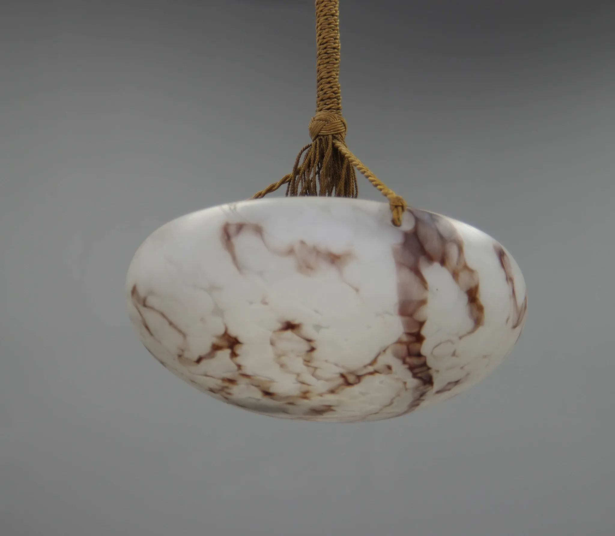 Art Nouveau Glass Pendant, Czechoslovakia, 1920s