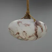 Art Nouveau Glass Pendant, Czechoslovakia, 1920s