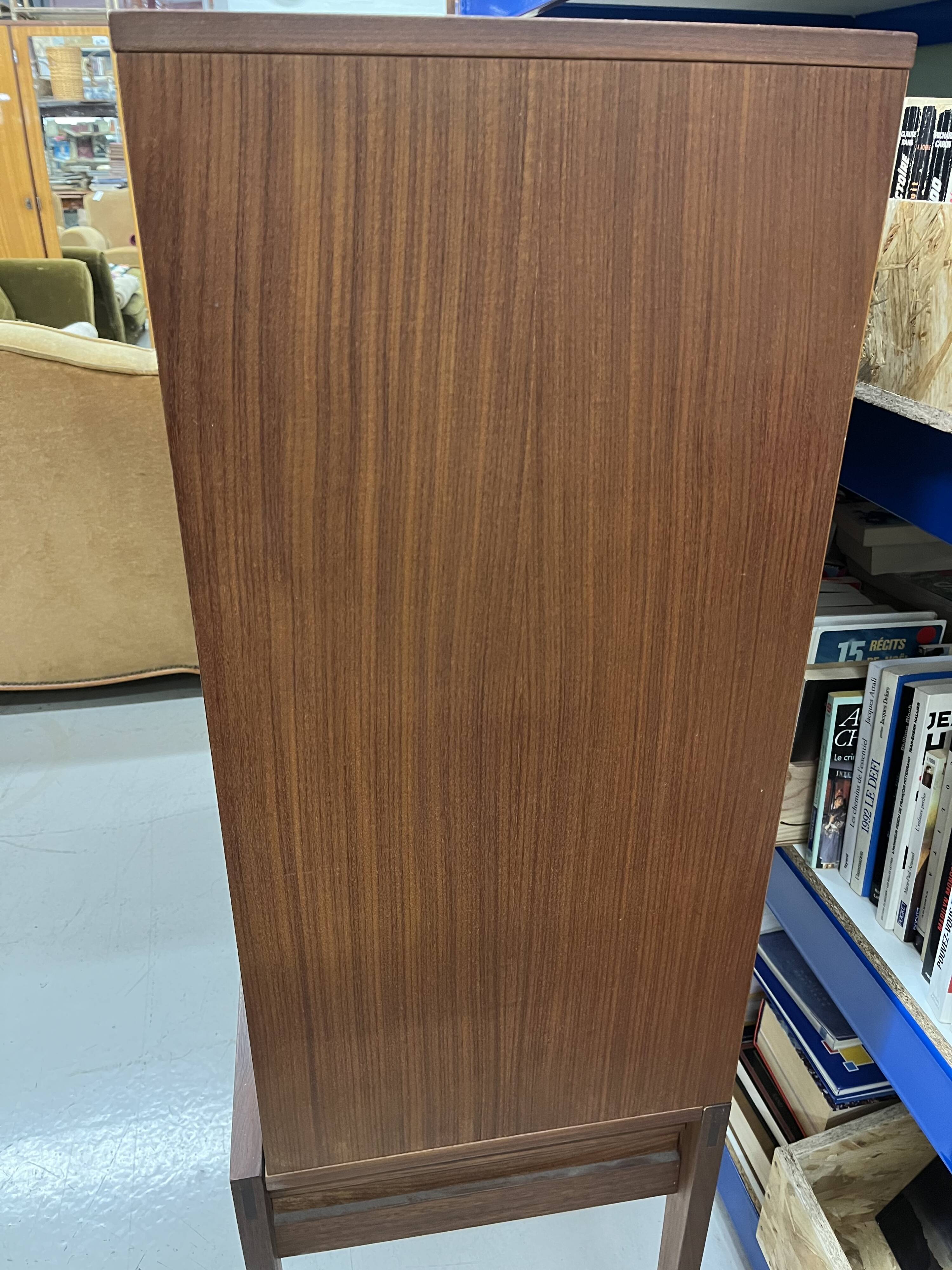 Scandinavian wooden high sideboard – 1960s