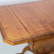 Table Empire antique avec rabats et marqueterie en bois de bouleau des années 1840