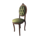 Antique wooden and velvet upholstered chair