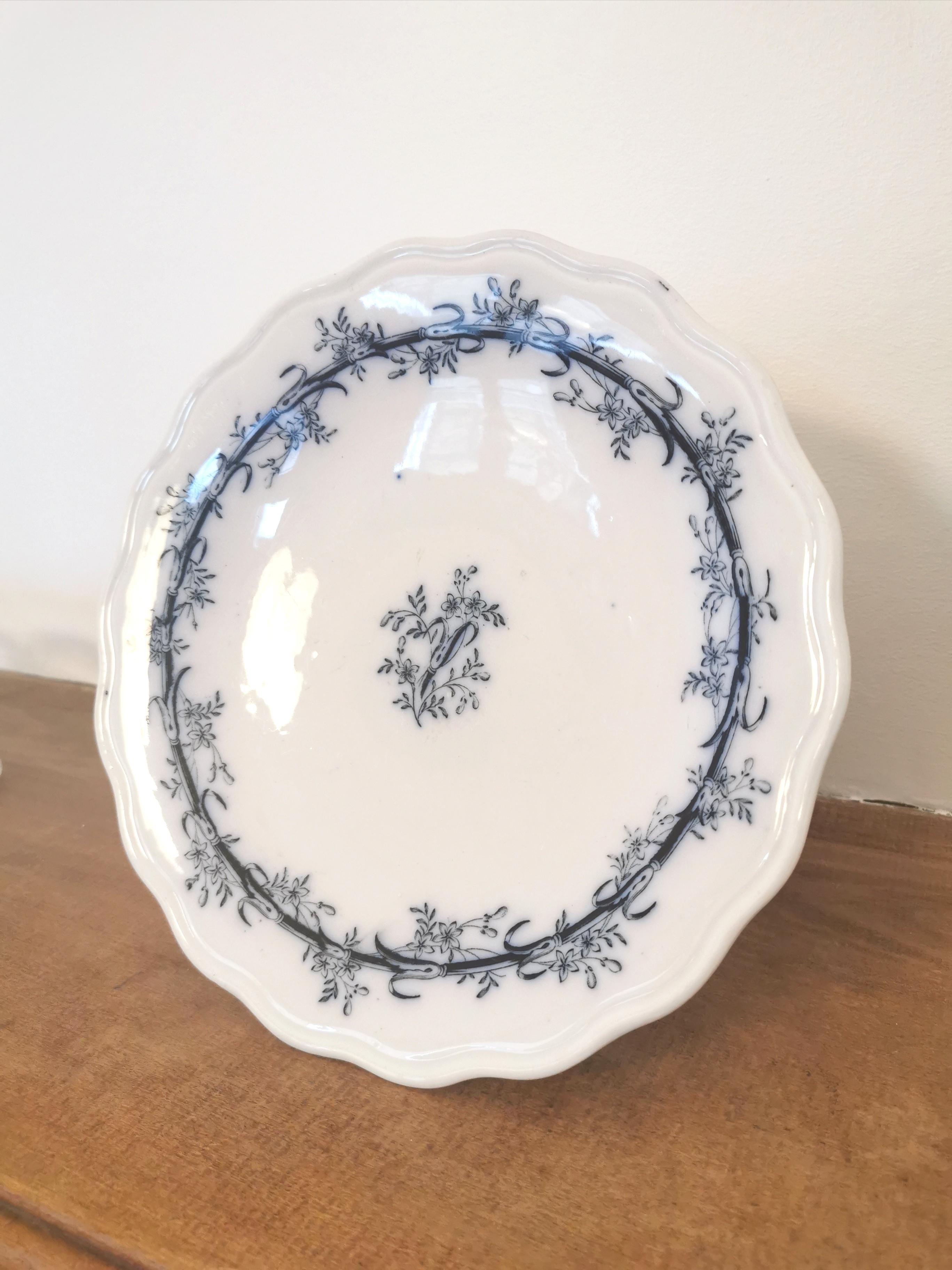 English earthenware compotier Brown Westhead Moore - Co