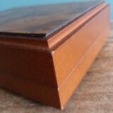 Burl wood box for playing cards
