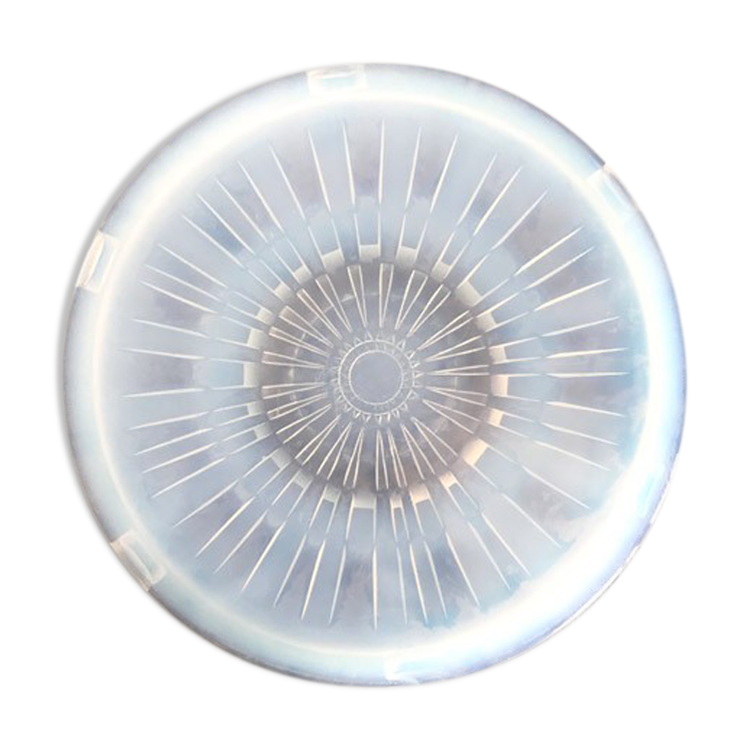 Art Deco flat underside in opalescent glass