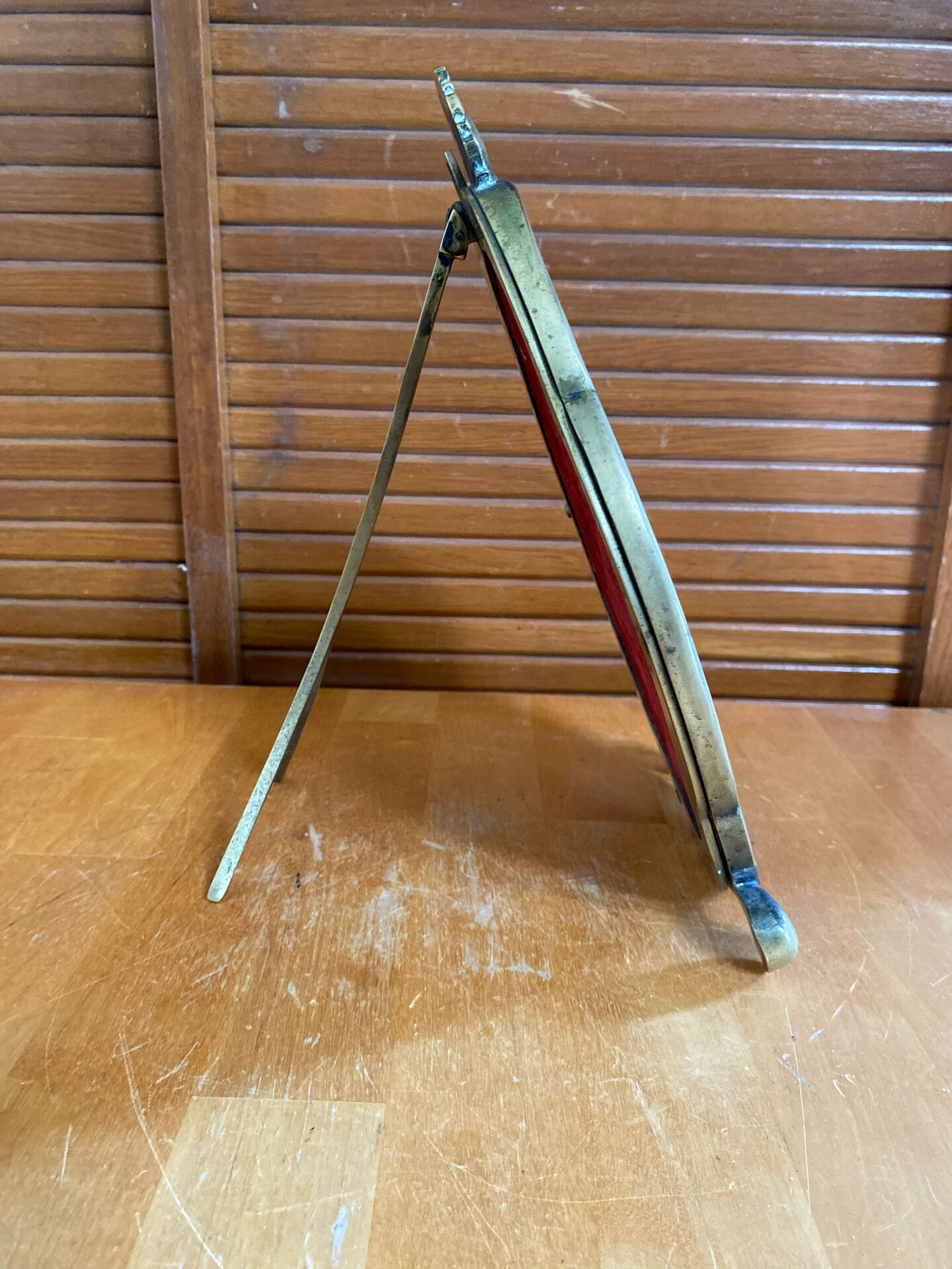 Antique mirror louis xv shell shape rococo bronze #