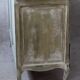 Commode arbalete ancienne patinée beige et blanc