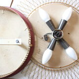 Italian bright / heated sun mirror in brass from the 50s