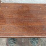 Old bistro table/foot cast iron floral decoration