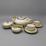 1950s Gorgeous White, Blue and Gold Tea Set/Coffee Set in Bavaria Porcelain. Made in Germany