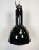 Industrial bauhaus black enamel pendant lamp, 1930s