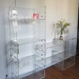 Plexiglas bookcase / storage 1970
