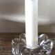 Glass flower candle holder vintage taper candle