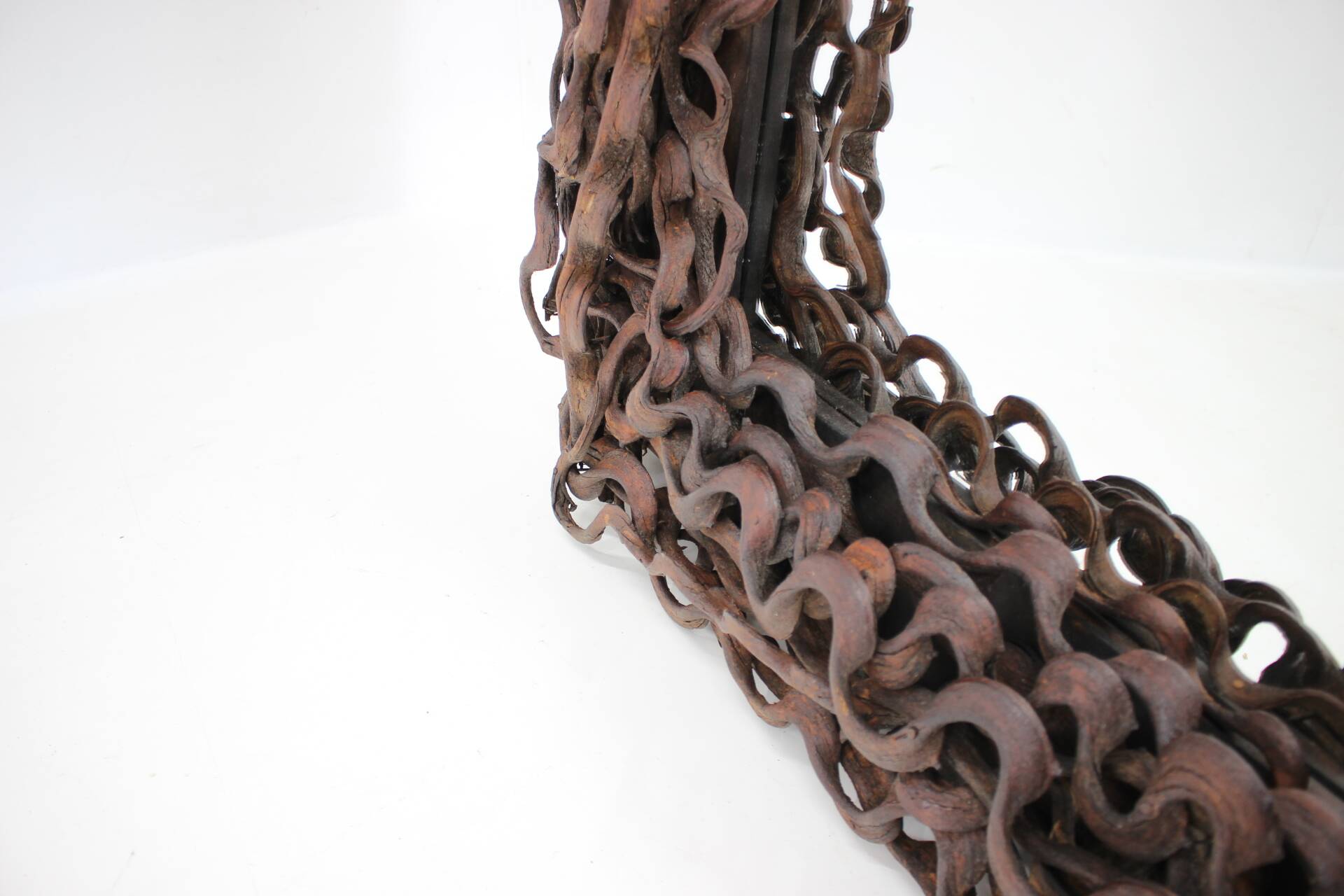 Large Mid-Century Tropical Wood Wall or Floor Mirror