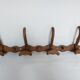 Antique wooden coat rack
