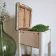 Chest stool - white patina sitting green