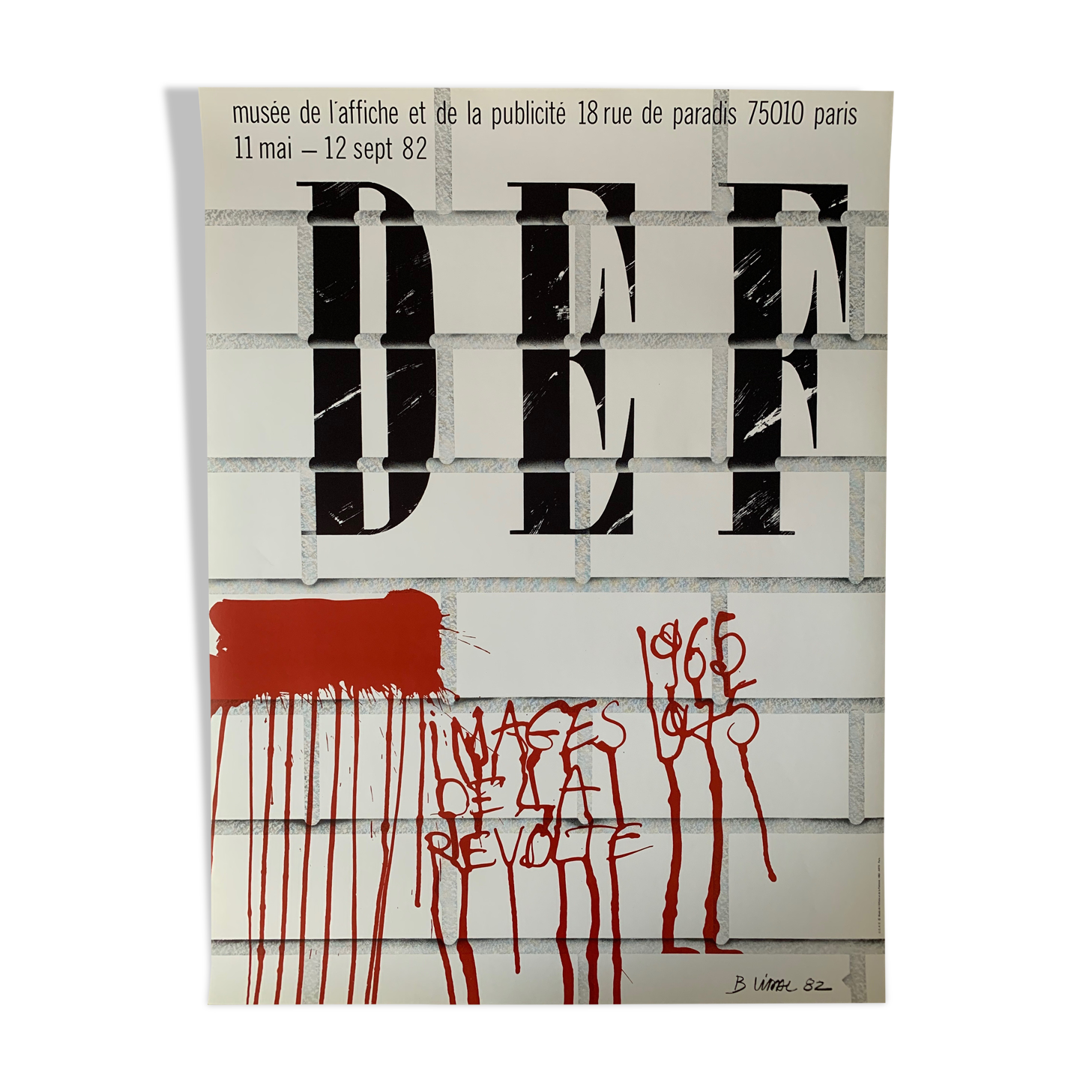 Vidal's poster published in lithograph in 1982 for the Musée de l'affiche et de la publicité