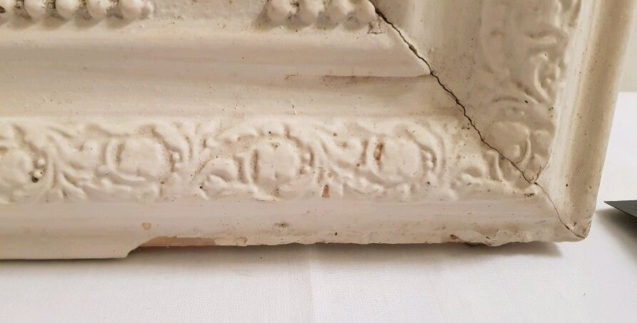 Mirror Louis Philippe white chalky 43x52cm