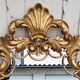 Large golden mirror baroque rocaille spirit, vintage 56x99cm